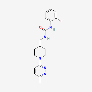 1-(2-Fluorophenyl)-3-((1-(6-methylpyridazin-3-yl)piperidin-4-yl)methyl)urea