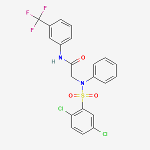 molecular formula C21H15Cl2F3N2O3S B2450539 2-{[(2,5-二氯苯基)磺酰]苯胺基}-N-[3-(三氟甲基)苯基]乙酰胺 CAS No. 339103-16-1
