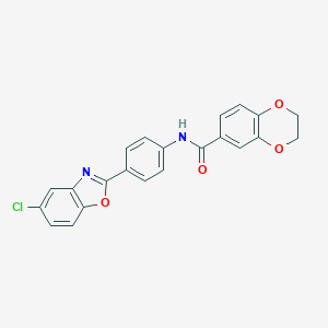 N-[4-(5-chloro-1,3-benzoxazol-2-yl)phenyl]-2,3-dihydro-1,4-benzodioxine-6-carboxamide