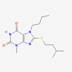 7-Butyl-3-methyl-8-(3-methylbutylsulfanyl)purine-2,6-dione