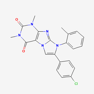 7-(4-chlorophenyl)-1,3-dimethyl-8-(2-methylphenyl)-1H,2H,3H,4H,8H-imidazo[1,2-g]purine-2,4-dione