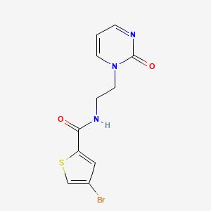 molecular formula C11H10BrN3O2S B2450556 4-溴-N-(2-(2-氧代嘧啶-1(2H)-基)乙基)噻吩-2-甲酰胺 CAS No. 2309553-61-3