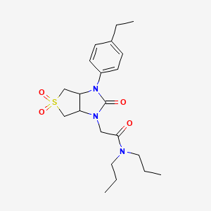 2-(3-(4-ethylphenyl)-5,5-dioxido-2-oxohexahydro-1H-thieno[3,4-d]imidazol-1-yl)-N,N-dipropylacetamide