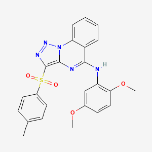 molecular formula C24H21N5O4S B2450570 N-(2,5-dimethoxyphenyl)-3-[(4-methylphenyl)sulfonyl][1,2,3]triazolo[1,5-a]quinazolin-5-amine CAS No. 899348-53-9