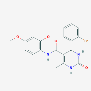 molecular formula C20H20BrN3O4 B2450574 4-(2-溴苯基)-N-(2,4-二甲氧基苯基)-6-甲基-2-氧代-1,2,3,4-四氢嘧啶-5-甲酰胺 CAS No. 421576-71-8