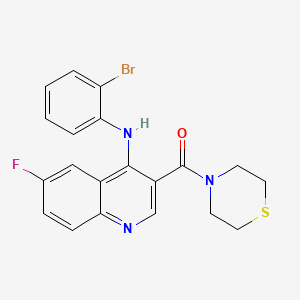 (4-((2-Bromophenyl)amino)-6-fluoroquinolin-3-yl)(thiomorpholino)methanone