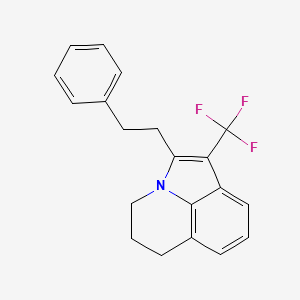 molecular formula C20H18F3N B2450582 2-phenethyl-1-(trifluoromethyl)-5,6-dihydro-4H-pyrrolo[3,2,1-ij]quinoline CAS No. 866049-84-5