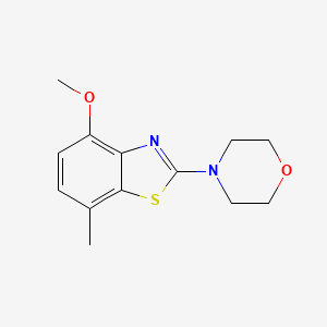 molecular formula C13H16N2O2S B2450584 4-(4-甲氧基-7-甲基苯并[d]噻唑-2-基)吗啉 CAS No. 863001-39-2