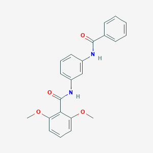 molecular formula C22H20N2O4 B245059 N-[3-(benzoylamino)phenyl]-2,6-dimethoxybenzamide 