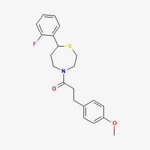 1-(7-(2-Fluorophenyl)-1,4-thiazepan-4-yl)-3-(4-methoxyphenyl)propan-1-one