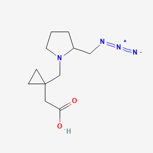 2-[1-[[2-(Azidomethyl)pyrrolidin-1-yl]methyl]cyclopropyl]acetic acid