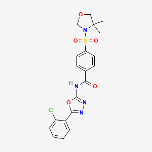 N-[5-(2-chlorophenyl)-1,3,4-oxadiazol-2-yl]-4-[(4,4-dimethyl-1,3-oxazolidin-3-yl)sulfonyl]benzamide