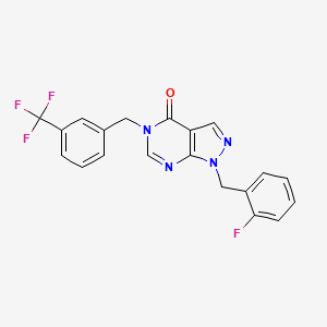 1-(2-fluorobenzyl)-5-(3-(trifluoromethyl)benzyl)-1H-pyrazolo[3,4-d]pyrimidin-4(5H)-one