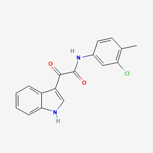 molecular formula C17H13ClN2O2 B2450614 N-(3-氯-4-甲基苯基)-2-(1H-吲哚-3-基)-2-氧代乙酰胺 CAS No. 852367-89-6