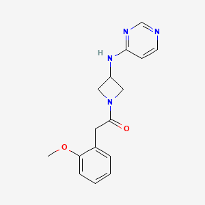 2-(2-Methoxyphenyl)-1-{3-[(pyrimidin-4-yl)amino]azetidin-1-yl}ethan-1-one