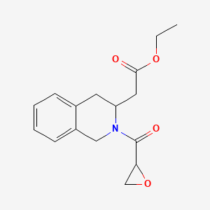 molecular formula C16H19NO4 B2450623 Ethyl 2-[2-(oxirane-2-carbonyl)-3,4-dihydro-1H-isoquinolin-3-yl]acetate CAS No. 2411268-53-4