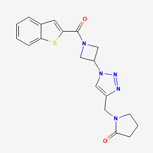 1-((1-(1-(benzo[b]thiophene-2-carbonyl)azetidin-3-yl)-1H-1,2,3-triazol-4-yl)methyl)pyrrolidin-2-one