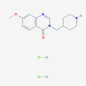 7-Methoxy-3-(piperidin-4-ylmethyl)quinazolin-4-one;dihydrochloride