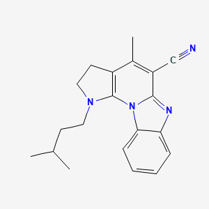 4-methyl-1-(3-methylbutyl)-2,3-dihydro-1H-pyrrolo[3',2':5,6]pyrido[1,2-a]benzimidazole-5-carbonitrile