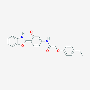 molecular formula C23H20N2O4 B245065 N-[(4E)-4-(3H-1,3-benzoxazol-2-ylidene)-3-oxocyclohexa-1,5-dien-1-yl]-2-(4-ethylphenoxy)acetamide 