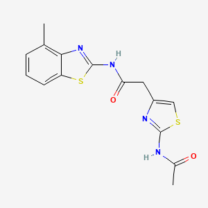 2-(2-acetamidothiazol-4-yl)-N-(4-methylbenzo[d]thiazol-2-yl)acetamide