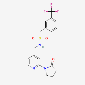 N-{[2-(2-oxopyrrolidin-1-yl)pyridin-4-yl]methyl}-1-[3-(trifluoromethyl)phenyl]methanesulfonamide