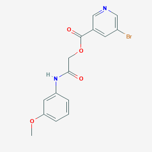 molecular formula C15H13BrN2O4 B2450661 [2-(3-甲氧基苯胺基)-2-氧代乙基] 5-溴吡啶-3-羧酸酯 CAS No. 387378-10-1