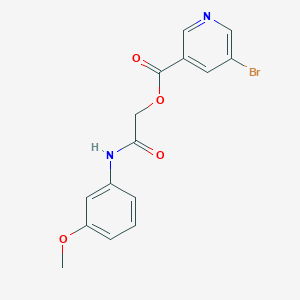 molecular formula C15H13BrN2O4 B2450661 [(3-methoxyphenyl)carbamoyl]methyl 5-bromopyridine-3-carboxylate CAS No. 387378-10-1