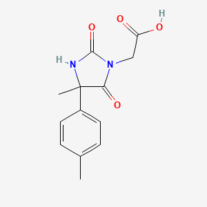 molecular formula C13H14N2O4 B2450663 1-(カルボキシメチル)-4-メチル-4-(4-メチルフェニル)イミダゾリジン-2,5-ジオン CAS No. 956412-34-3