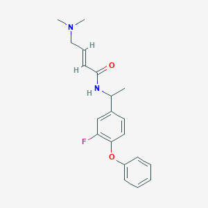 (E)-4-(Dimethylamino)-N-[1-(3-fluoro-4-phenoxyphenyl)ethyl]but-2-enamide