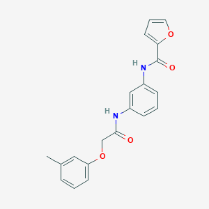molecular formula C20H18N2O4 B245067 N-(3-{[2-(3-methylphenoxy)acetyl]amino}phenyl)-2-furamide 