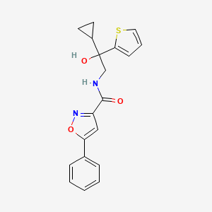 N-(2-cyclopropyl-2-hydroxy-2-(thiophen-2-yl)ethyl)-5-phenylisoxazole-3-carboxamide
