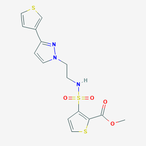 methyl 3-(N-(2-(3-(thiophen-3-yl)-1H-pyrazol-1-yl)ethyl)sulfamoyl)thiophene-2-carboxylate