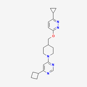 3-[[1-(6-Cyclobutylpyrimidin-4-yl)piperidin-4-yl]methoxy]-6-cyclopropylpyridazine