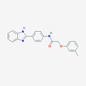 molecular formula C22H19N3O2 B245068 N-[4-(1H-benzimidazol-2-yl)phenyl]-2-(3-methylphenoxy)acetamide 