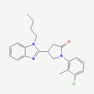 4-(1-butyl-1H-benzimidazol-2-yl)-1-(3-chloro-2-methylphenyl)pyrrolidin-2-one