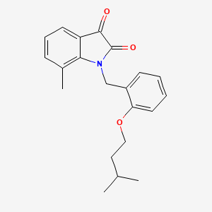 1-(2-(Isopentyloxy)benzyl)-7-methylindoline-2,3-dione