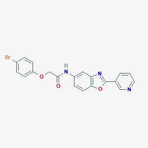 2-(4-bromophenoxy)-N-(2-pyridin-3-yl-1,3-benzoxazol-5-yl)acetamide