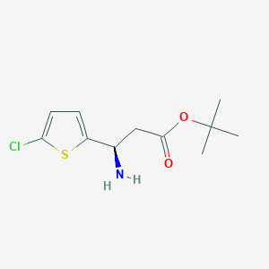molecular formula C11H16ClNO2S B2450701 Tert-butyl (3R)-3-amino-3-(5-chlorothiophen-2-yl)propanoate CAS No. 2248187-98-4