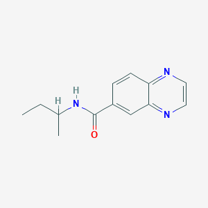 molecular formula C13H15N3O B2450703 N-(sec-butyl)quinoxaline-6-carboxamide CAS No. 881453-50-5