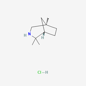 molecular formula C10H20ClN B2450710 (1R,5S)-1,4,4-三甲基-3-氮杂双环[3.2.1]辛烷盐酸盐 CAS No. 2031242-74-5