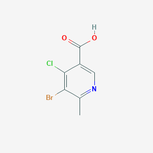 molecular formula C7H5BrClNO2 B2450717 5-溴-4-氯-6-甲基吡啶-3-羧酸 CAS No. 1394042-74-0