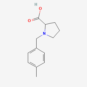 molecular formula C13H17NO2 B2450719 1-[(4-甲基苯基)甲基]吡咯烷-2-羧酸 CAS No. 128765-66-2