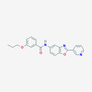 3-propoxy-N-(2-pyridin-3-yl-1,3-benzoxazol-5-yl)benzamide