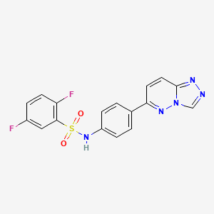 molecular formula C17H11F2N5O2S B2450723 2,5-difluoro-N-(4-{[1,2,4]triazolo[4,3-b]piridazin-6-il}fenil)benceno-1-sulfonamida CAS No. 894069-15-9