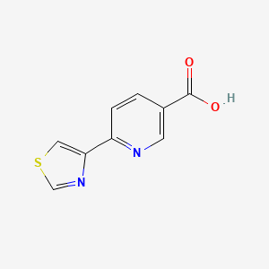 molecular formula C9H6N2O2S B2450727 6-(1,3-Thiazol-4-YL)pyridine-3-carboxylic acid CAS No. 1211536-28-5