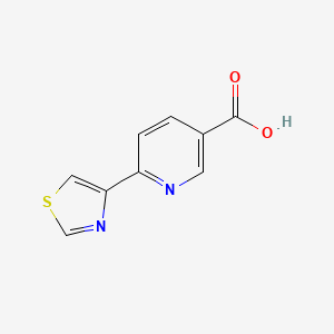 molecular formula C9H6N2O2S B2450727 Ácido 6-(1,3-tiazol-4-il)piridina-3-carboxílico CAS No. 1211536-28-5