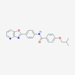 molecular formula C23H21N3O3 B245073 4-(2-methylpropoxy)-N-[4-([1,3]oxazolo[4,5-b]pyridin-2-yl)phenyl]benzamide 