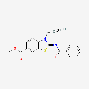 Methyl 2-benzoylimino-3-prop-2-ynyl-1,3-benzothiazole-6-carboxylate