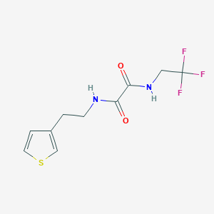 molecular formula C10H11F3N2O2S B2450747 N1-(2-(thiophen-3-yl)ethyl)-N2-(2,2,2-trifluoroethyl)oxalamide CAS No. 1251576-90-5